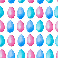 Watercolor hand drawn Easter pattern