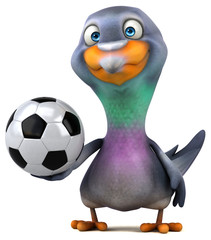 Fun pigeon - 3D Illustration