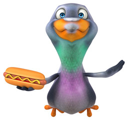 Fun pigeon - 3D Illustration