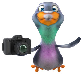 Fun pigeon - 3D Illustration