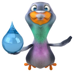Fun pigeon - 3D Illustration