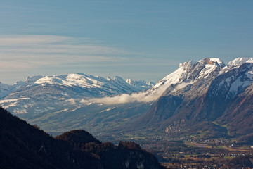 Views of Appenzell Alps in Switzerland
