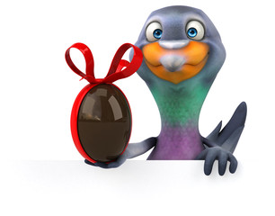 Fun pigeon - 3D Illustration