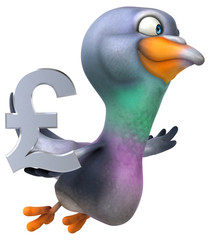 Fun pigeon - 3D Illustration