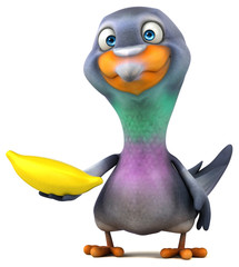 Fun pigeon - 3D Illustration