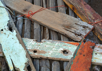 Color and texture of old wooden wall.