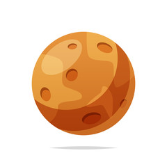 Naklejka premium Planet mercury vector isolated illustration