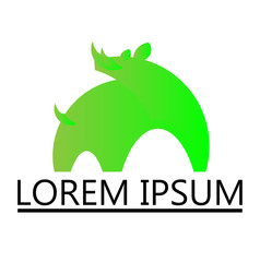 Obraz premium rhino logo icon