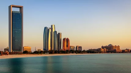 Printed roller blinds Abu Dhabi View of Abu Dhabi Skyline during Sunset. 