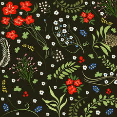 seamless floral pattern with flowers
