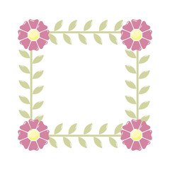 floral frame flowers decoration