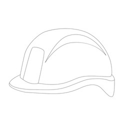 protective helmet ,vector illustration , lining draw  