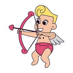 Cupid with harp