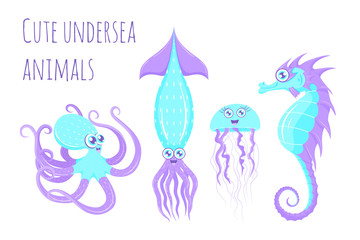 Four undersea animals