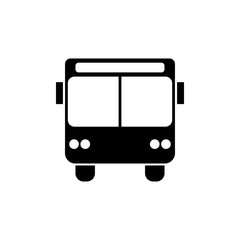 Bus monochrome icon vector - EPS 10