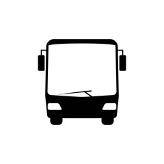 Bus monochrome icon with EPS 10 - jpeg format, simple and trendy flat style isolated on white background. Bus illustration. - Vector