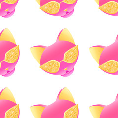 Slant pink glamour cat pattern