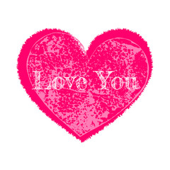 Streaked valentines heart