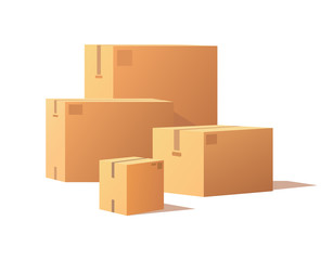 Containers of Different Size, Carton Storage Boxes