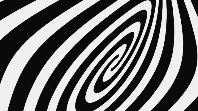 Black And White Hypnotic Spiral, Loop