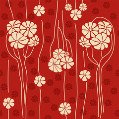 seamless floral pattern with flowers