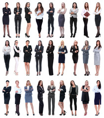 Fototapeta premium collage of successful modern businesswoman. isolated on white
