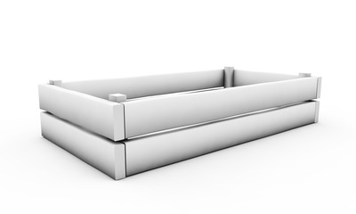 White box. High resolution 3D illustration with clipping paths