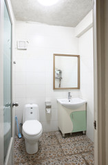 Simple personal office, toilet