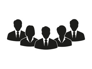 illustration of a man and a woman businessmen on a white background