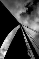 A cloudy sailing trip
