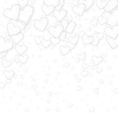 White heart love confettis. Valentine's day fallin
