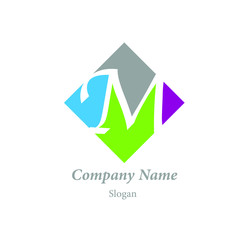 Modern vector logo of character "M"