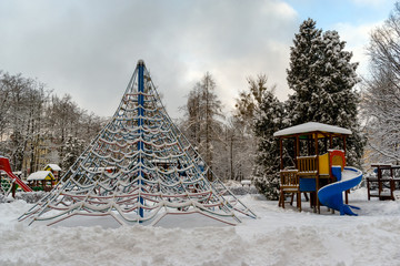 Park Planty zasypany śniegiem, Białystok, Polska © podlaski49