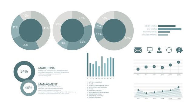 Futuristic user screen interface with infographic elements, charts and graphs, marketing, abstract digital background, statistics infographics template.