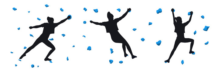 Woman climbs climbing wall © Nataly-Nete