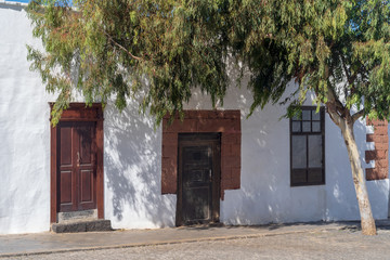 Facade of a typical Canarian house