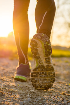 Healthy lifestyle means pleanty of outdoor activity such as running.