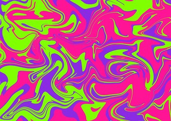 Modern 2019 colors surreal neon acrylic painting. Wallpaper template. Vector print