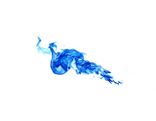 blue flames isolated on white background