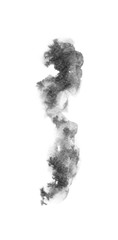 watercolor black and gray, grey texture splash isolated on white background, for text, banner, card, invitation, design for tag and label, logo, brand © wrongorright