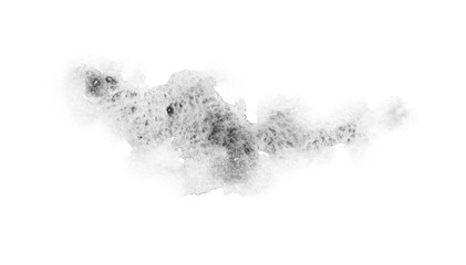 black watercolor splash isolated on white background, for text, banner, card, invitation, design for tag and label, logo, brand. color like gray, grey  © wrongorright