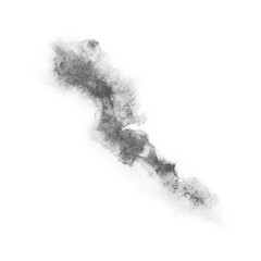 watercolor black and gray, grey texture splash isolated on white background, for text, banner, card, invitation, design for tag and label, logo, brand © wrongorright