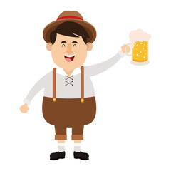 Bavarian man oktoberfest cartoons
