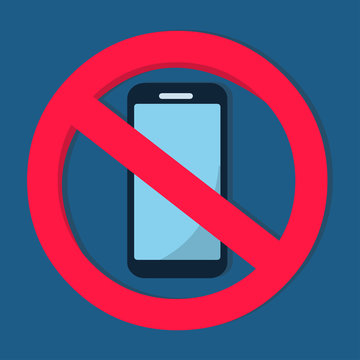 no smartphone allowed sign vector illustration