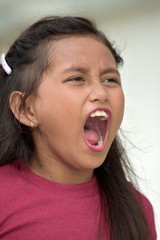 A Shouting Asian Child