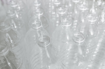 Empty bottles for recycle, Campaign to reduce the use of plastic and save world.