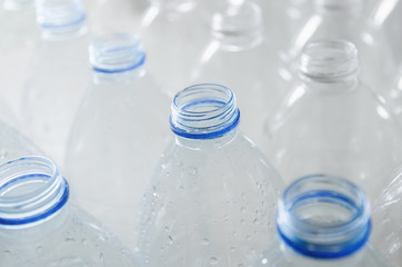 Empty bottles for recycle, Campaign to reduce the use of plastic and save world.