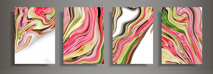 Modern design A4.Abstract marble texture of colored bright liquid paints.Splash  trends paints.Used design presentations, print,flyer,business cards,invitations, calendars,sites, packaging,cover.