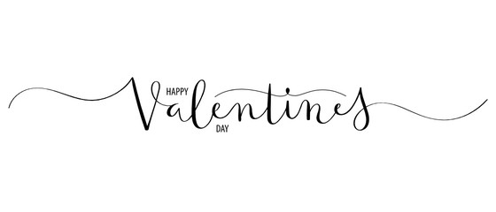 HAPPY VALENTINE&rsquo;S DAY brush calligraphy banner 