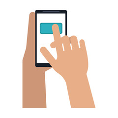 hands using smartphone